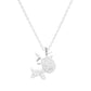 White Gold Dipped CZ Reindeer Pendant Necklace. Beautifully crafted design adds a gorgeous glow to any outfit. Jewelry that fits your lifestyle! Perfect Birthday Gift, Anniversary Gift, Mother's Day Gift, Anniversary Gift, Graduation Gift, Prom Jewelry, Just Because Gift, Thank you Gift.