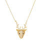 White Gold Dipped CZ Rudolph Pendant Necklace. Beautifully crafted design adds a gorgeous glow to any outfit. Jewelry that fits your lifestyle! Perfect Birthday Gift, Anniversary Gift, Mother's Day Gift, Anniversary Gift, Graduation Gift, Prom Jewelry, Just Because Gift, Thank you Gift.