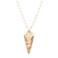 White Hammered Metal Arrow Pendant Faceted Beads Long Necklace, The arrowhead pendant design is trendy and chic, cool and special, goes well with other accessories, make you more charming and edgy among the crowds.  This faceted beads necklace pendant is suitable for any occasion, Perfect Birthday Gift, Anniversary Gift, Mother's Day Gift. 