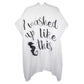White I Washed Up Like This Solid Lettering Cover Up Poncho, The lightweight poncho top is made of soft and breathable Viscose material. The fashionista Poncho Cover up with open front design, simple basic style, easy to put on and down. Perfect Gift for Wife, Mom, Birthday, Holiday, Anniversary, Fun Night Out.