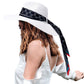 White Patterned Scarf Band Straw Sun Hat, a beautiful & comfortable sun hat is suitable for summer wear to amp up your beauty & make you more comfortable everywhere. Excellent sun hat for gardening, traveling, boating, on a beach vacation, or any other outdoor activities. A beautifully patterned scarf band straw hat that can keep you cool and comfortable even when the sun is high in the sky.