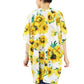 White Sunflower Printed Cover Up Kimono Poncho. These Poncho featuring a Sunflower printed design prints easy to pair with so many tops. Lightweight and Breathable Fabric, Comfortable to Wear. Suitable for Weekend, Work, Holiday, Beach, Party, Club, Night, Evening, Date, Casual and Other Occasions in Spring, Summer and Autumn.