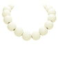 White Wood Ball Necklace, delicately polished necklace will enhance your look, versatile enough for wearing straight through the week, perfectly lightweight for all-day wear, coordinate with any ensemble from business casual to everyday wear, the perfect addition to every outfit. Adds a touch of nature-inspired beauty to your look.  