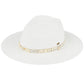 White Natural C.C Gem Stone Trim Band Straw Panama Sunhat, Keep your styles on even when relaxing at the pool or playing at the beach. Large, comfortable, and perfect for keeping the sun off your face, neck, and shoulders. Perfect summer, beach accessory. Ideal for travelers who are on vacation or just spending some time in the great outdoors. A great sunhat can keep you cool and comfortable even when the sun is high in the sky. 