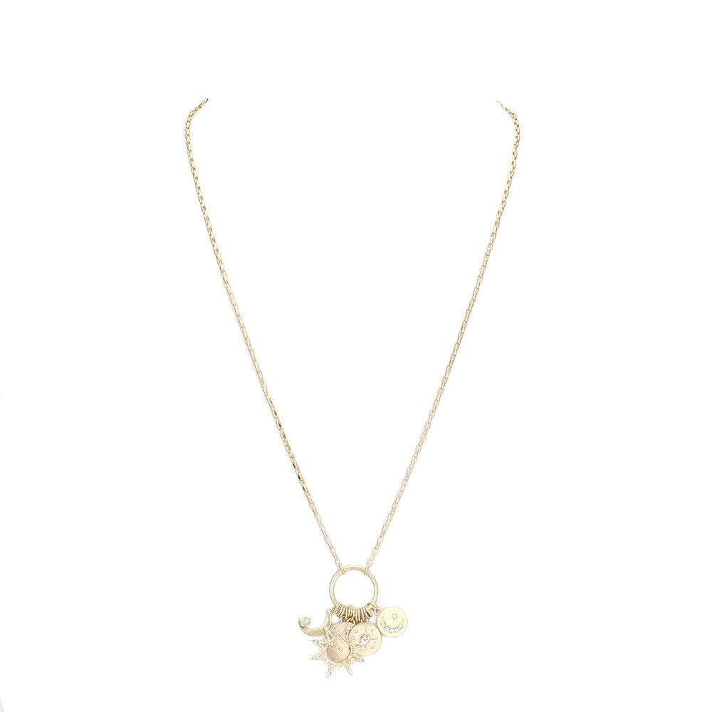 Rhinestone Embellished Crescent Moon Pinky Promise Virgin Mary Pendant Long Necklace; exquisite beautifully crafted pendants add a gorgeous glow to any outfit. Perfect Birthday Gift, Anniversary Gift, Mother's Day Gift, Anniversary Gift, Graduation Gift, Prom Jewelry, Just Because Gift, Thank you Gift, Keepsake Gift, Mom Gift