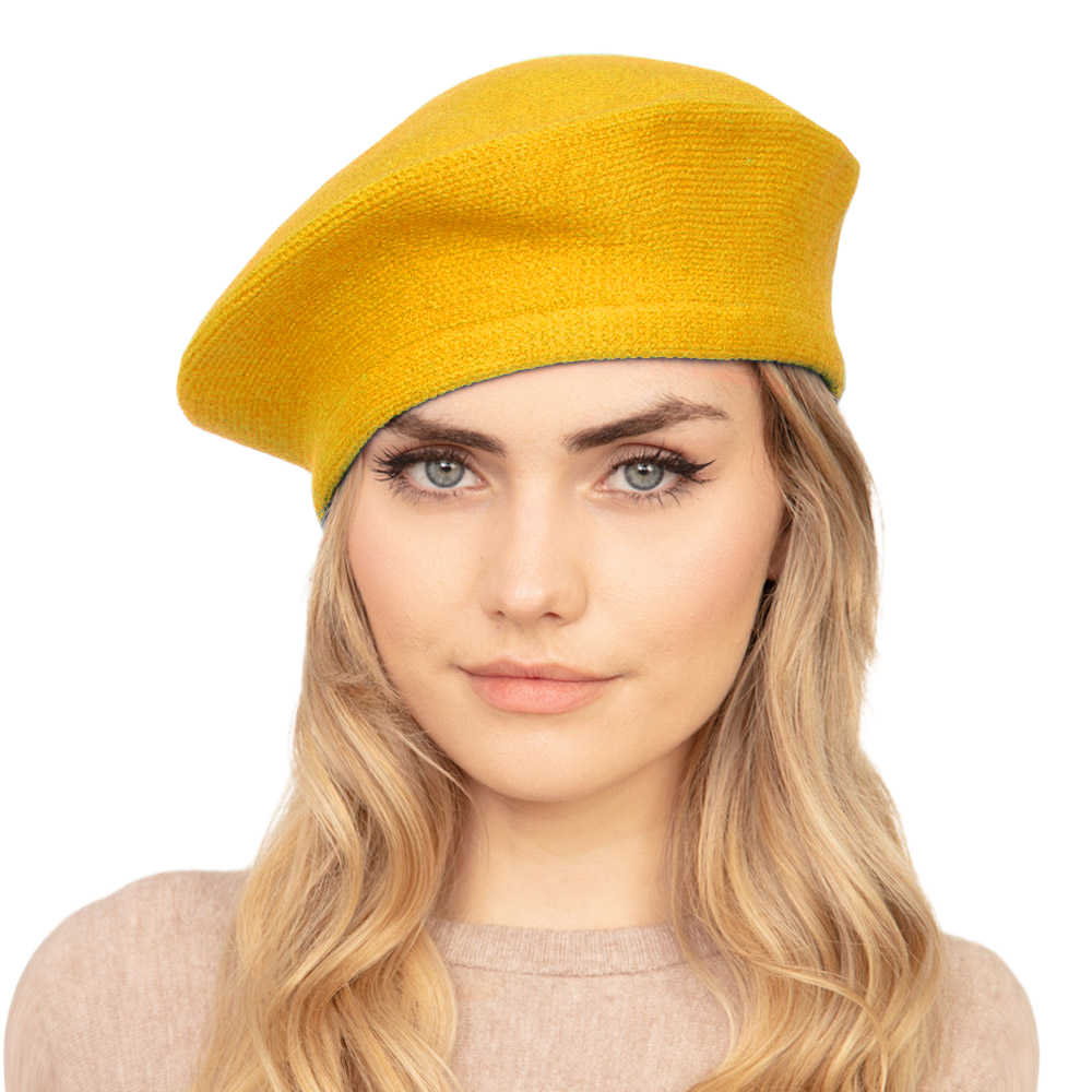 Trendy Fashionable Winter Stretchy Solid Beret Hat