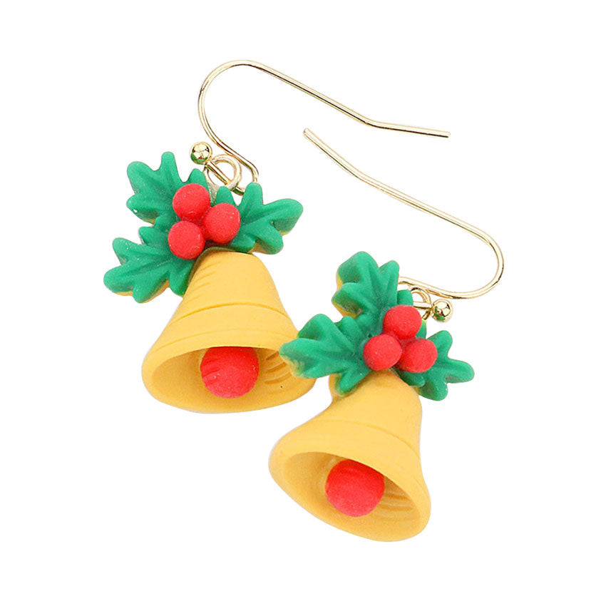 Yellow Christmas Bell Polymer Clay Dangle Earrings, Show your spirit with these fantastic Christmas Bell Polymer Earrings! Carry the spirit of Christmas with you wherever you go. These make a great gift for someone who loves the magic of Christmas! Great gifts for Christmas, Thanksgiving, New Year, Anniversary Gift, Mother's Day Gift, Graduation Gift, Gift, Birthday and other special occasions.