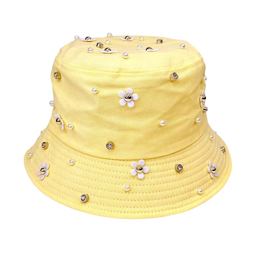 Yellow Flower Embellished Bucket Hat, is a beautiful addition to your attire that will amp up your outlook to a greater extent. Before running out the door into the cool air, you’ll want to reach for this flora bucket hat for comfort & beauty. Accessorize the flower-embellished bucket hat to cover up a bad hair day. It's the autumnal touch you need to finish your outfit in style. Perfect to carry with while on a tour, beach, outing, under the sun, or at any beach party.