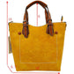 Yellow Genuine Leather Tote Shoulder Handbags For Women. Ideal for everyday occasions such as work, school, shopping, etc. Made of high quality leather material that's light weight and comfortable to carry. Spacious main compartment with magnetic snap closure to safely store a variety of personal items such as wallet, tablet, phone, books, and other essentials. One interior open pocket for small accessories within hand's reach.