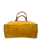 Yellow Genuine Leather Tote Shoulder Handbags For Women. Ideal for everyday occasions such as work, school, shopping, etc. Made of high quality leather material that's light weight and comfortable to carry. Spacious main compartment with magnetic snap closure to safely store a variety of personal items such as wallet, tablet, phone, books, and other essentials. One interior open pocket for small accessories within hand's reach.