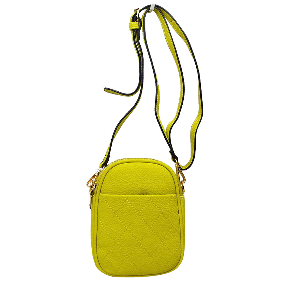 Yellow Small Crossbody mobile Phone Purse Bag for Women, This gorgeous Purse is going to be your absolute favorite new purchase! It features with adjustable and detachable handle strap, upper zipper closure with a double pocket. Ideal for keeping your money, bank cards, lipstick, coins, and other small essentials in one place. It's versatile enough to carry with different outfits throughout the week. It's perfectly lightweight to carry around all day with all handy items altogether.