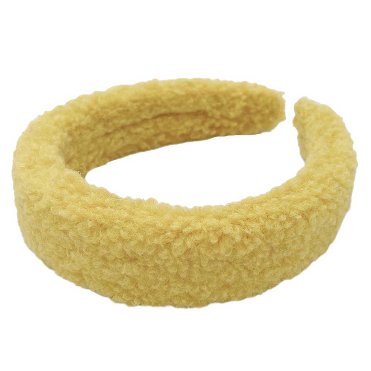 Yellow Solid Sherpa Headband, Solid Sherpa Headband making you feel extra glamorous. Push back your hair with this pretty headband to make you attractive on special occasions. Add a pop of color to any plain outfit and make your outlook an awesome match! Be ready to receive compliments with this beautiful Sherpa headband. Be the ultimate trendsetter wearing this chic headband with all your stylish outfits and rock the special occasions!