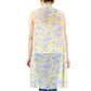 Yellow Spring Summer Flower Printed Round Vest, These vest featuring a flower printed design prints easy to pair with so many tops. Lightweight and Breathable Fabric, Comfortable to Wear. Suitable for Weekend, Work, Holiday, Beach, Party, Club, Night, Evening, Date, Casual and Other Occasions in Spring, Summer and Autumn.