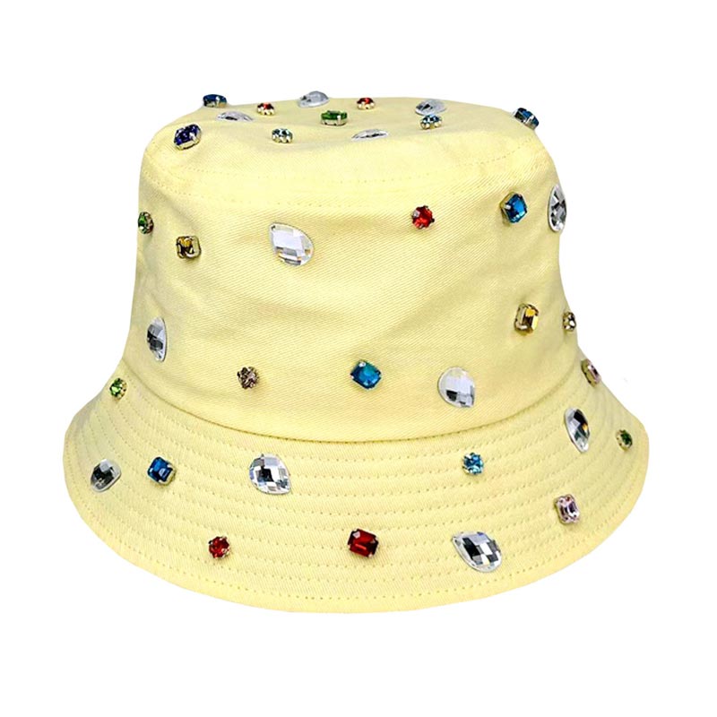 Yellow Stone Embellished Bucket Hat, a beautifully designed hat with combinations of perfect colors that will make your choice enrich to match your outfit. The stone embellished bucket hat makes you sparkly at the party and absolutely gets many compliments.