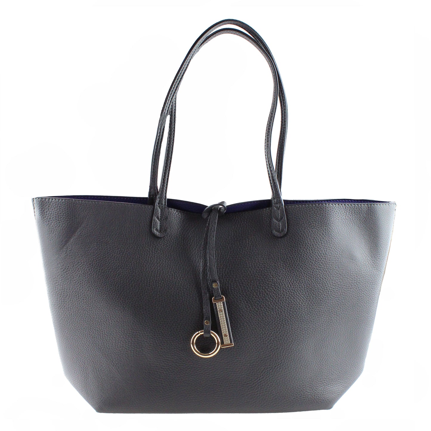 Reversible Supersoft Vegan Leather Tote Handbag flips inside-out, a roomy main compartment, inside pouch w/strap,  multiplies your styling options & keeps you organized on the go. Soft structured base can carry everything you need & become your favorite bag of all times. Chic & reliable, great gift for any occasion. 