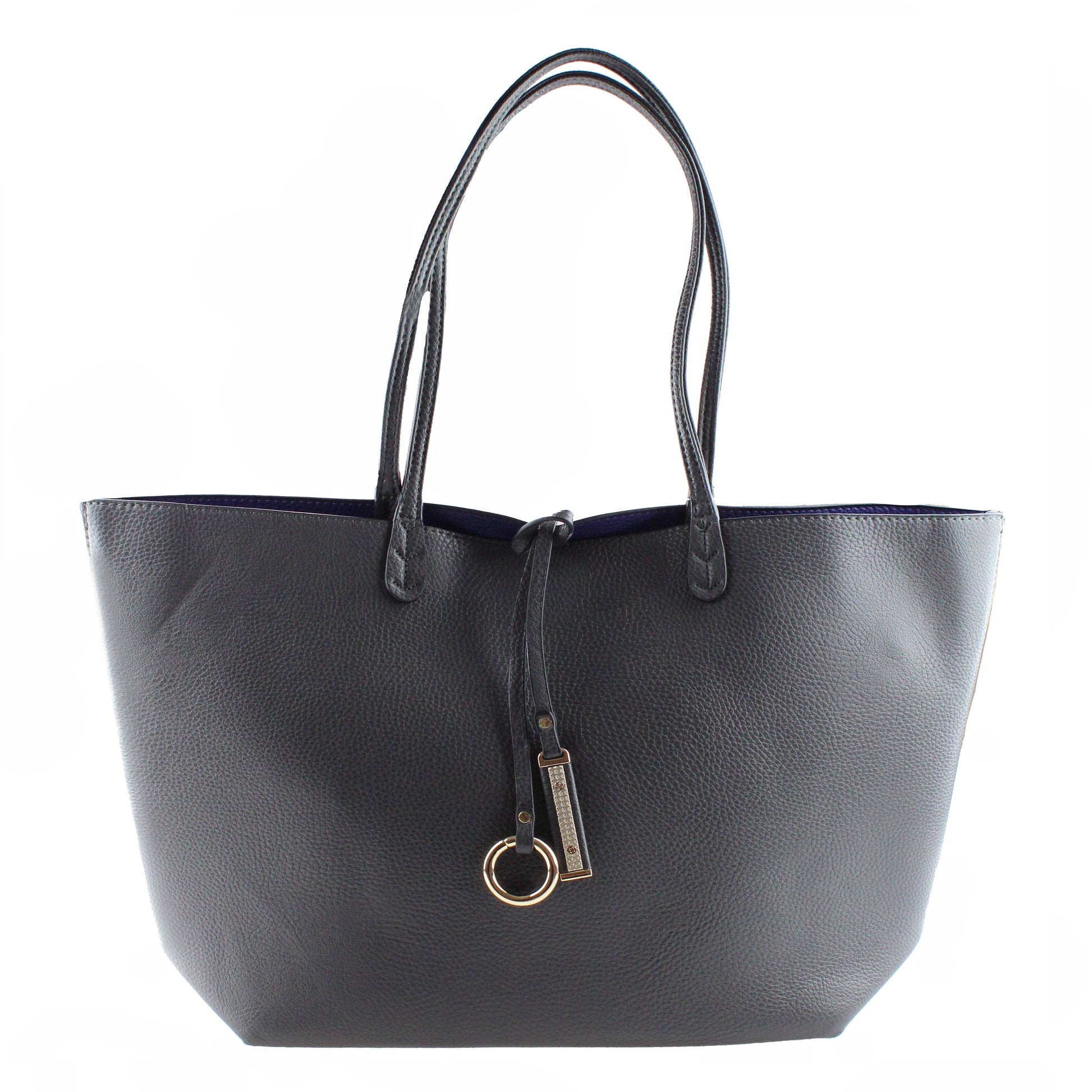 Reversible Supersoft Vegan Leather Tote Handbag flips inside-out, a roomy main compartment, inside pouch w/strap,  multiplies your styling options & keeps you organized on the go. Soft structured base can carry everything you need & become your favorite bag of all times. Chic & reliable, great gift for any occasion. 