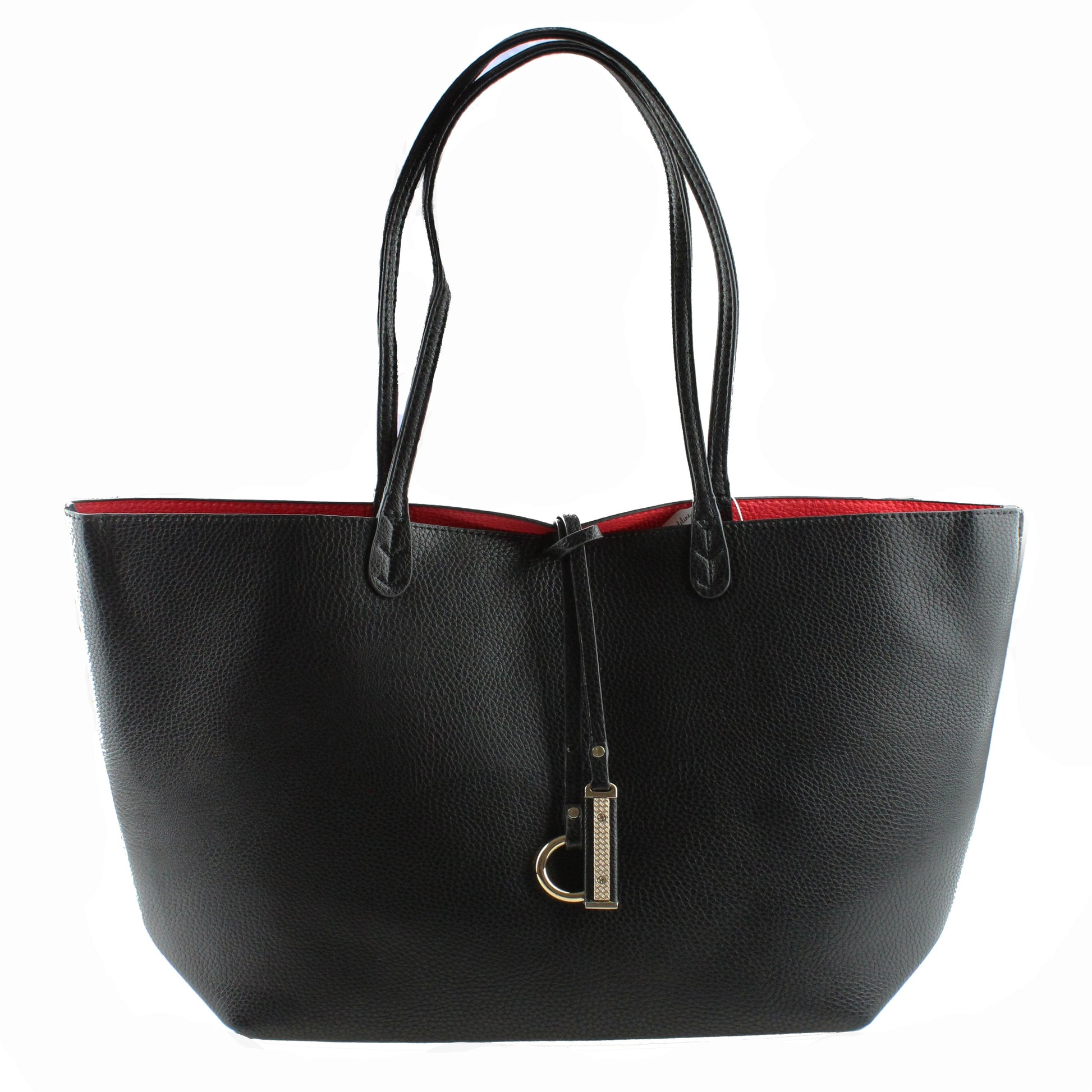 Reversible Supersoft Vegan Leather Tote Handbag flips inside-out, a roomy main compartment, inside pouch w/strap,  multiplies your styling options & keeps you organized on the go. Soft structured base can carry everything you need & become your favorite bag of all times. Chic & reliable, great gift for any occasion. 