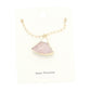 Pink Fan Shaped Semi Precious Stone Pendant Necklace Stone Fan Shaped Necklace, delicately adds a touch of nature-inspired beauty to your look. Coordinates with any ensemble, the perfect addition to every outfit. Perfect Birthday Gift, Mother's Day Gift, Anniversary Gift, Thank you Gift, Just Because Gift, Easter, Occasion