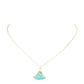 Turquoise Fan Shaped Semi Precious Stone Pendant Necklace Stone Fan Shaped Necklace, delicately adds a touch of nature-inspired beauty to your look. Coordinates with any ensemble, the perfect addition to every outfit. Perfect Birthday Gift, Mother's Day Gift, Anniversary Gift, Thank you Gift, Just Because Gift, Easter, Occasion